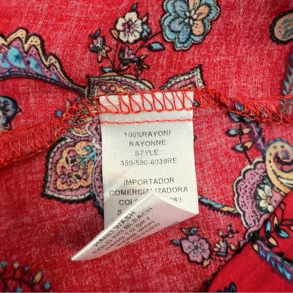 Roper Western Pearl Snap Floral Paisley Button Down Shirt Size XL - Picture 4 of 4